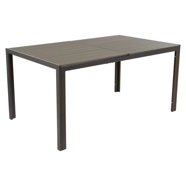 Latitude Run® Outdoor Patio Dining Table(36"X59" Brown Frame And Brown